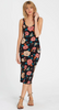 Share Joy Bodycon Dress (Black Floral)